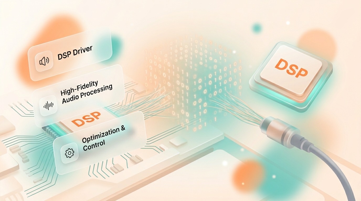 DSP audio driver performing high-fidelity audio processing