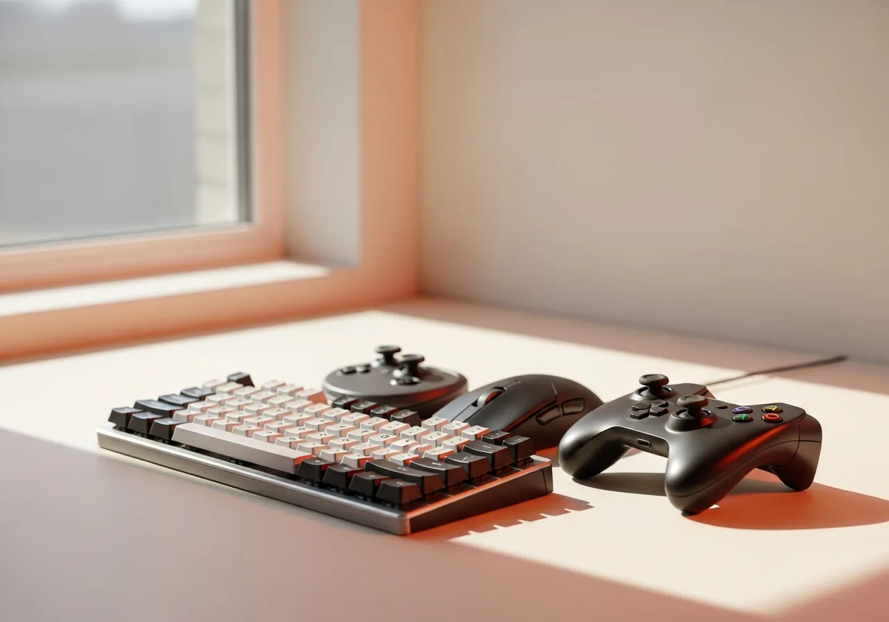 Input devices — mechanical keyboard, gaming mouse and game controller
