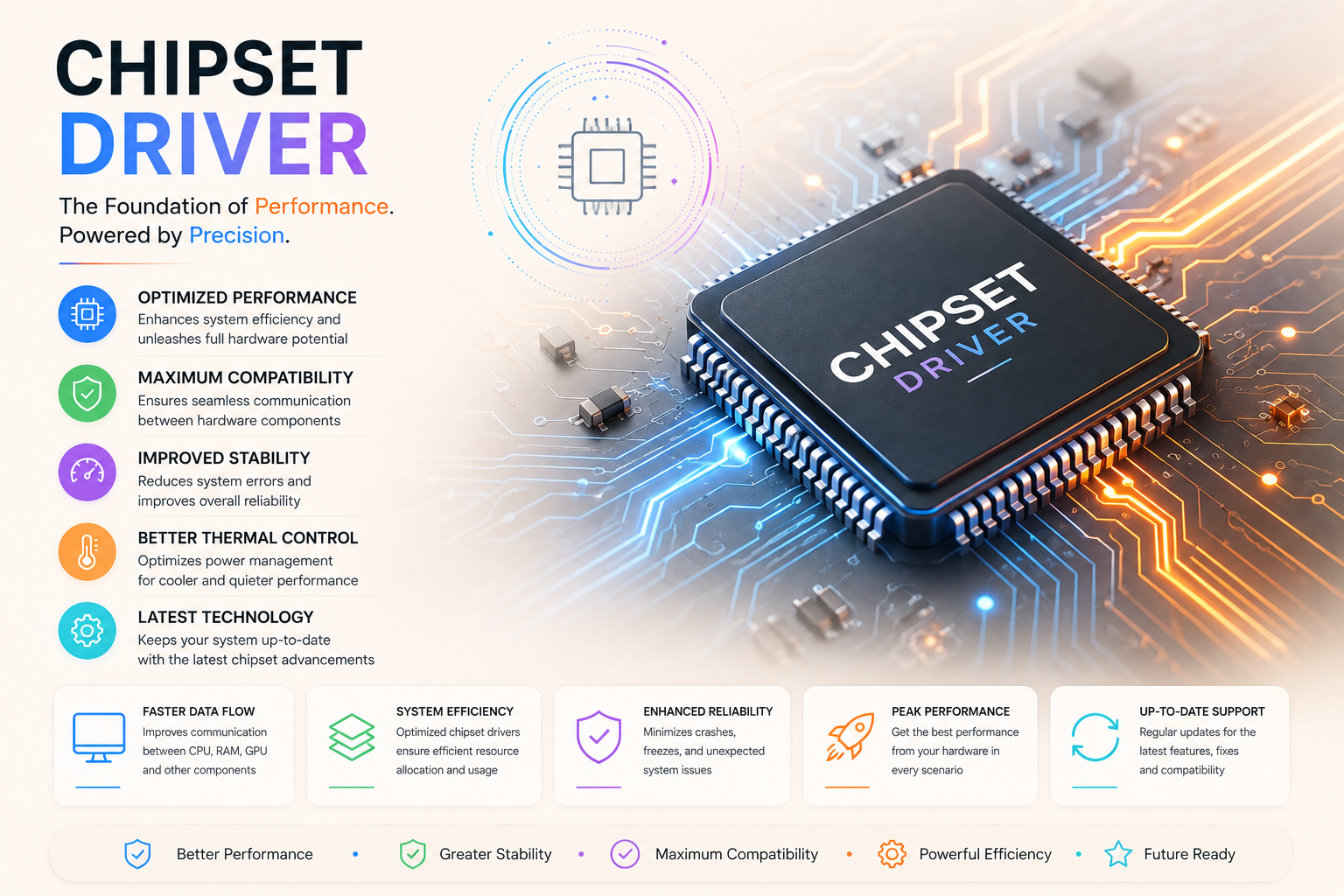 Chipset driver delivering optimised performance, compatibility and stability