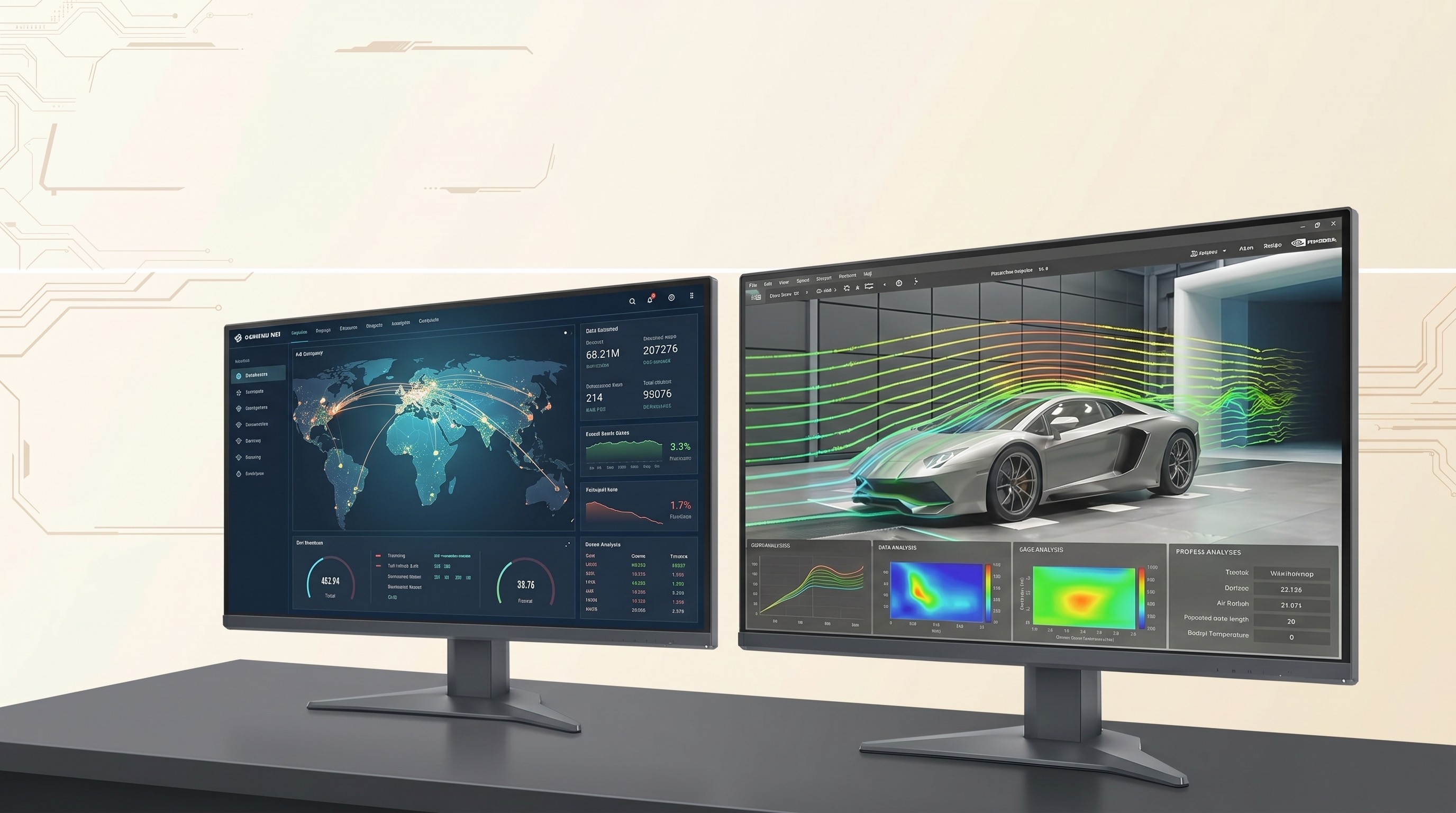 Display driver powering data dashboards and simulation visuals